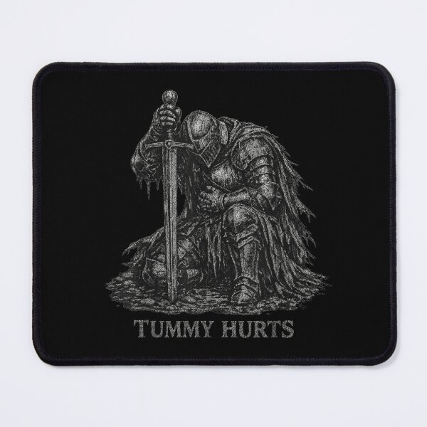 Item preview, Tummy Hurts Dark Knight Mood Medieval Fantasy Humor designed and sold by Daisy Grimes.