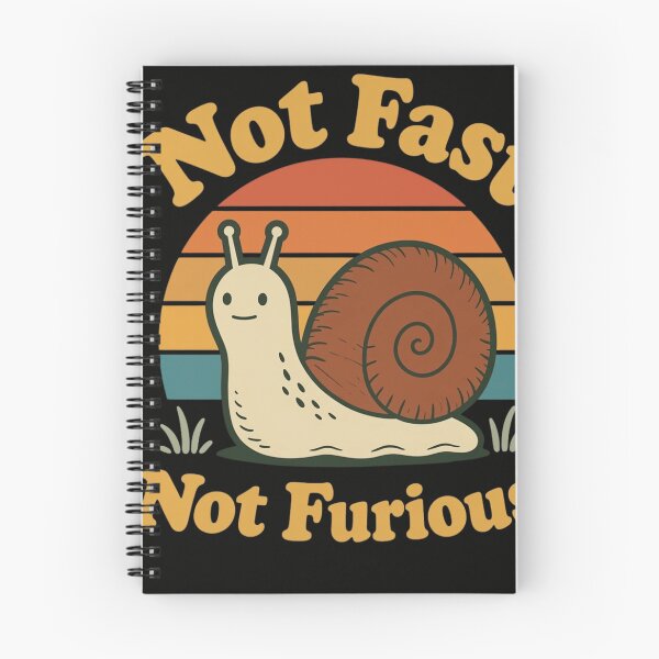 Item preview, Not Fast Not Furious Cute Retro Snail Sunset Parody designed and sold by haitrieuic96.