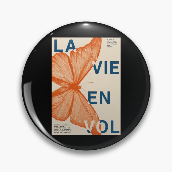 Item preview, La Vie En Vol Butterfly Poster, Orange French Museum Natural History Art Print, Paris France Wall Decor designed and sold by MorningJoco.