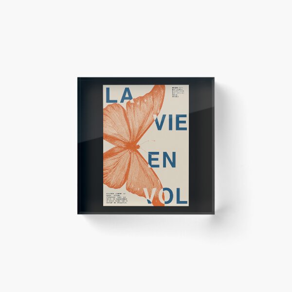 Item preview, La Vie En Vol Butterfly Poster, Orange French Museum Natural History Art Print, Paris France Wall Decor designed and sold by MorningJoco.