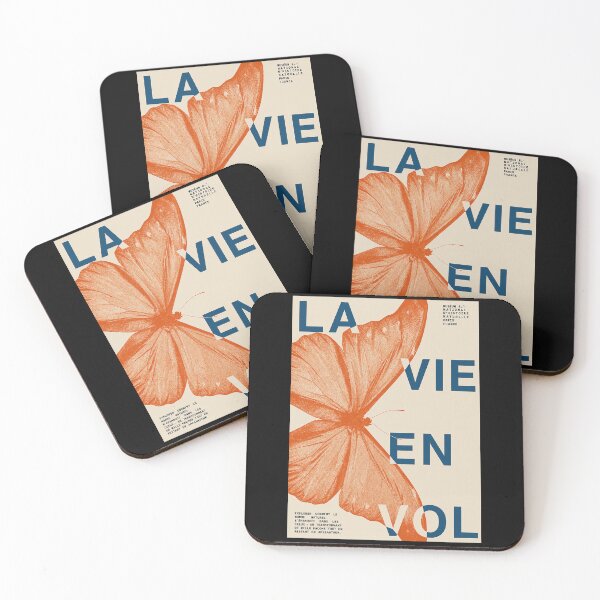 Item preview, La Vie En Vol Butterfly Poster, Orange French Museum Natural History Art Print, Paris France Wall Decor designed and sold by MorningJoco.