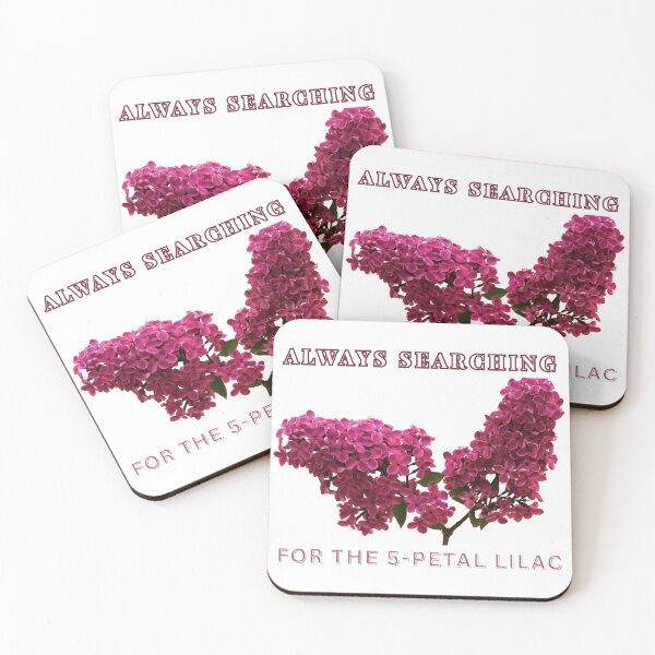 Item preview, Always Searching For The 5 Petal Lilac Lucky Flower Meme designed and sold by JurateArt-DK.