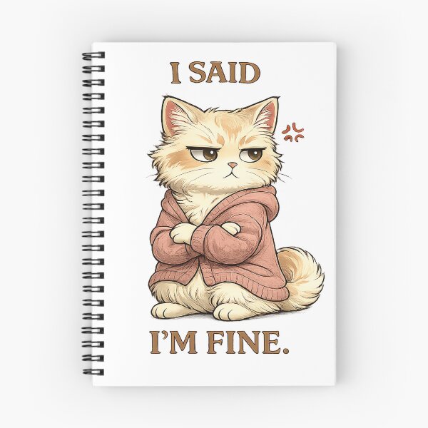Item preview, I'm Fine Funny Cat T-Shirt | Cute Cat Couple Matching Shirt designed and sold by ModernPaws.