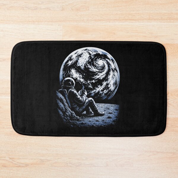 Item preview, Astronaut Watching Earth While Enjoying Coffee Peaceful Cosmic Night Scene designed and sold by Capisedo.