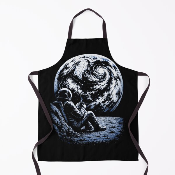 Item preview, Astronaut Watching Earth While Enjoying Coffee Peaceful Cosmic Night Scene designed and sold by Capisedo.