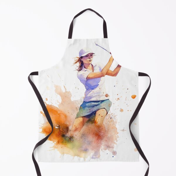 Item preview, Watercolor Female Golfer Swing Art designed and sold by Ginetta0815.