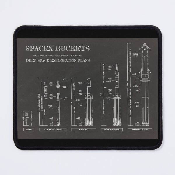 Item preview, SPACEX Rockets (Blackboard) designed and sold by BGALAXY.