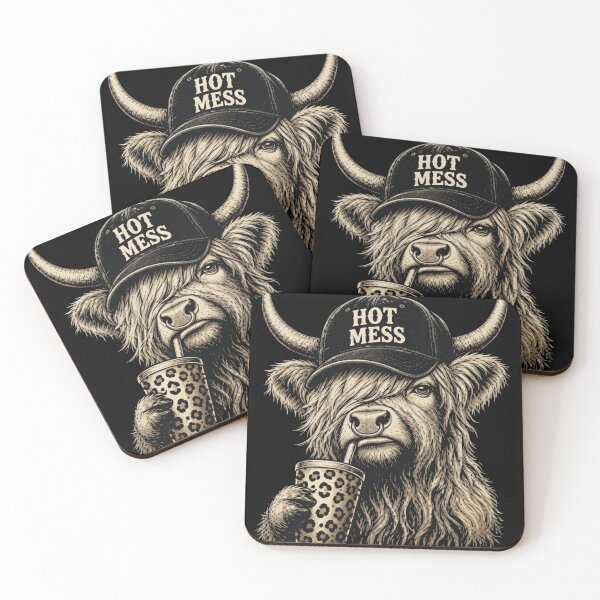 Item preview, Sassy Highland Cow Hot Mess Iced Coffee Vintage designed and sold by haitrieuic96.