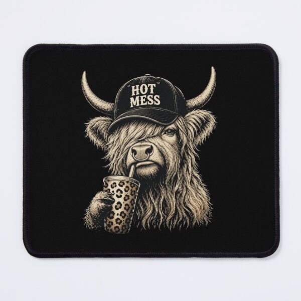 Item preview, Sassy Highland Cow Hot Mess Iced Coffee Vintage designed and sold by haitrieuic96.