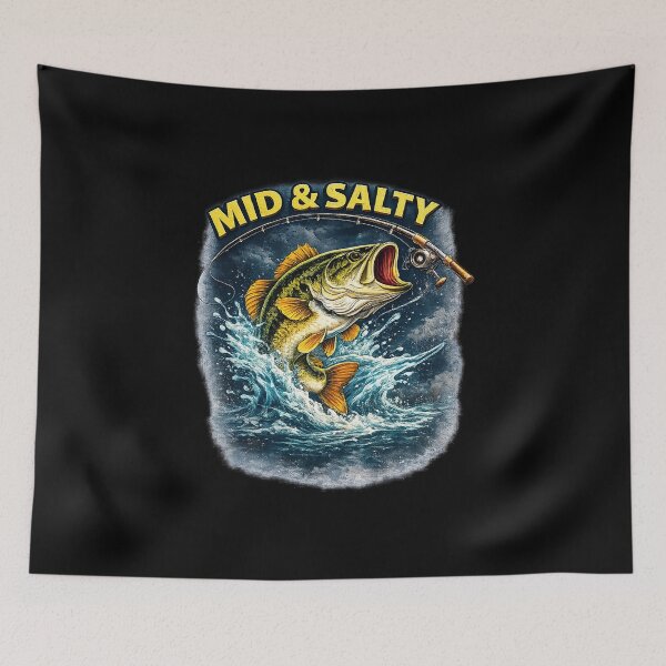 Item preview, Vintage Mid & Salty Angry Bass Fishing designed and sold by OlakunleOloroz.