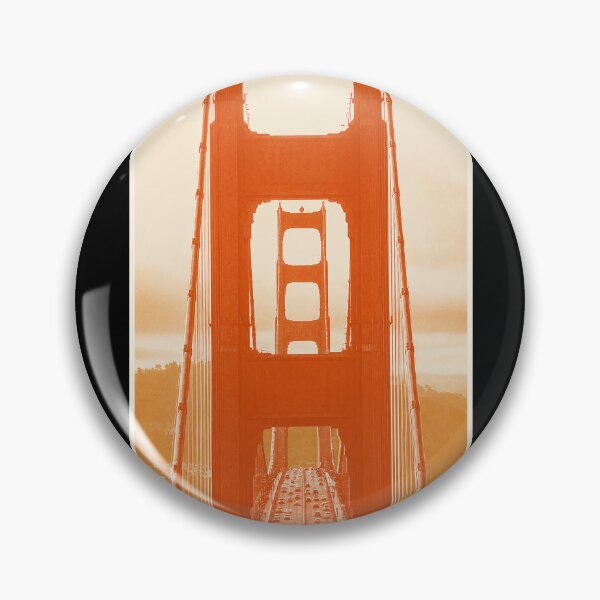 Item preview, Golden Gate Bridge Poster Vintage San Francisco Wall Art Duotone Travel Print designed and sold by MorningJoco.