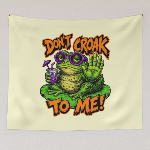 Item preview, Don’t Croak To Me Funny Sarcastic Toad Pun Neon Pop Art designed and sold by Anyshca.