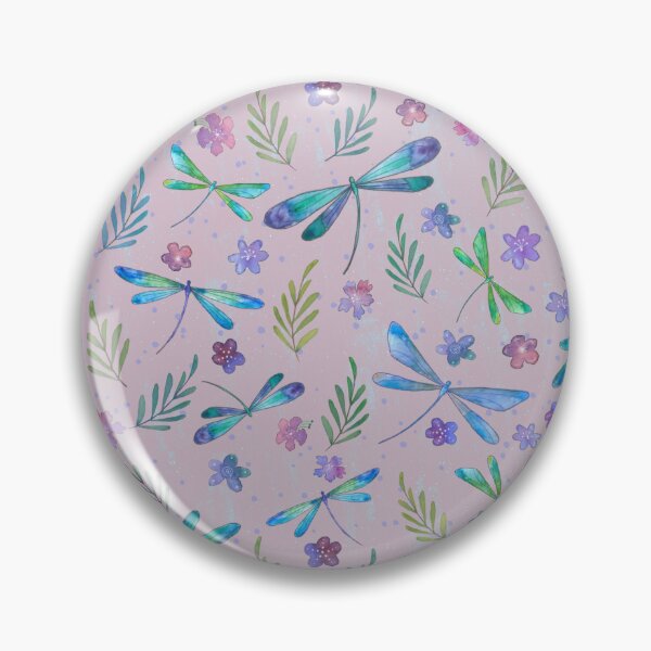 Item preview, Watercolor Flying Dragonflies Pink  designed and sold by Sukilopi.