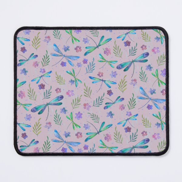 Item preview, Watercolor Flying Dragonflies Pink designed and sold by Sukilopi.