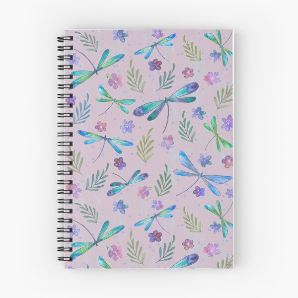 Item preview, Watercolor Flying Dragonflies Pink  designed and sold by Sukilopi.