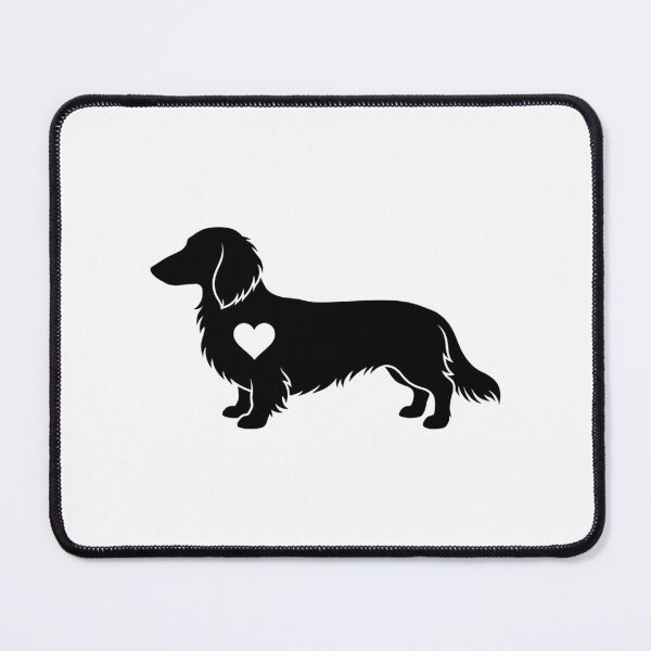 Item preview, Long Haired Dachshund Heart Silhouette Wiener Dog designed and sold by raedattia.