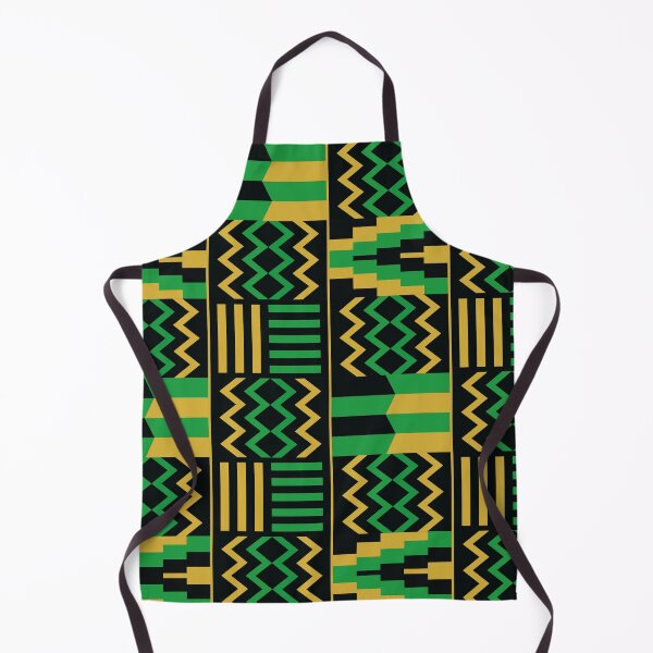 Item preview, Gold and Green Kente pattern | Ghana Textile designed and sold by MammothArt.