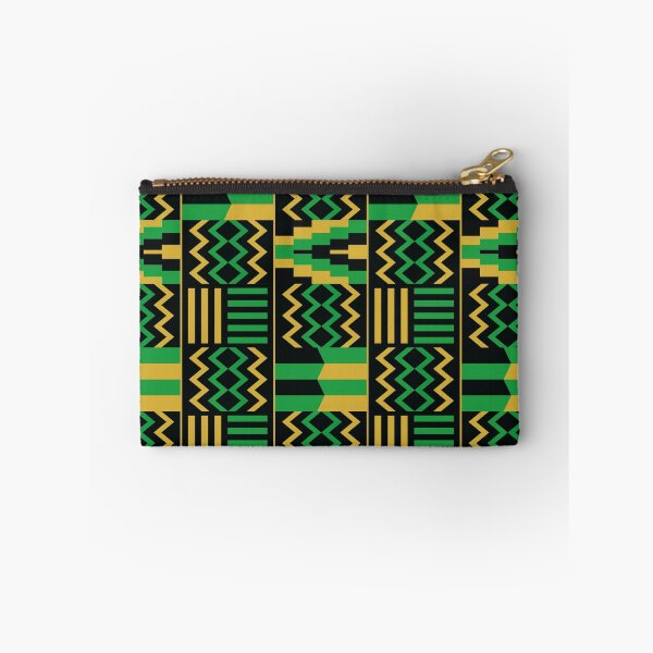 Item preview, Gold and Green Kente pattern | Ghana Textile designed and sold by MammothArt.