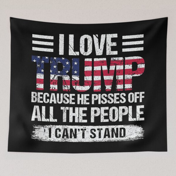 Item preview, I Love Trump Because He Challenges The Political Establishment Daily designed and sold by Capisedo.