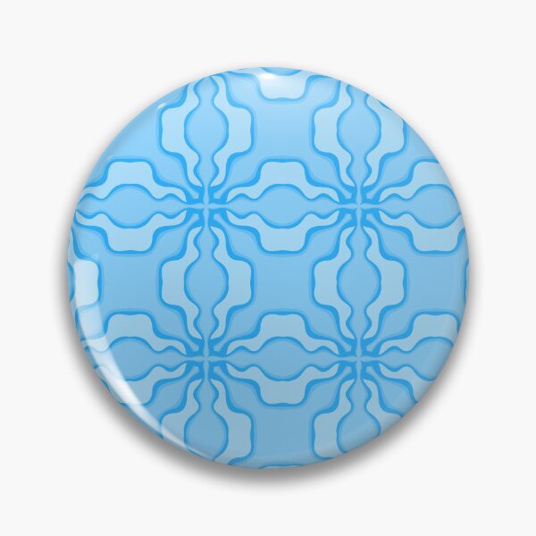Item preview, Retro 70s Light Blue and Ocean Wavy Geometric Seamless Pattern designed and sold by VOYID ART STUDIO.