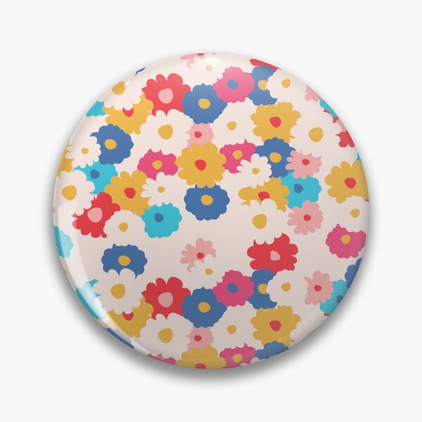 Item preview, Colorful Floral Pattern on White Background designed and sold by behappyandrelax.
