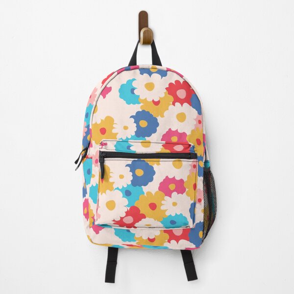 Item preview, Colorful Floral Pattern on White Background designed and sold by behappyandrelax.