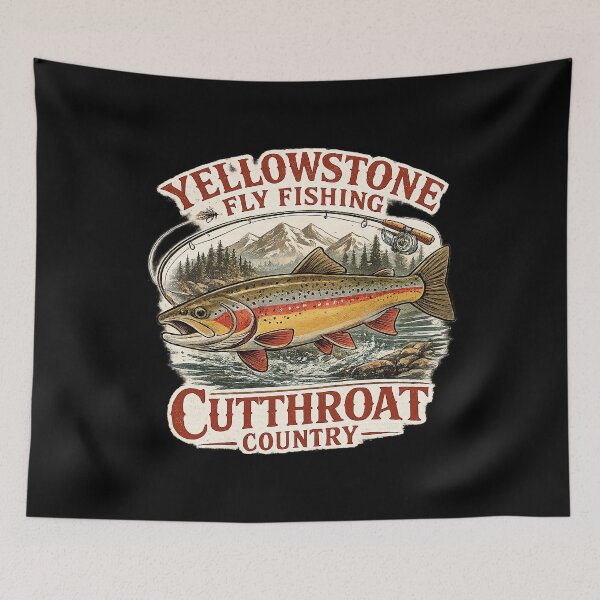 Item preview, Yellowstone Fly Fishing Cutthroat Country Art designed and sold by OlakunleOloroz.