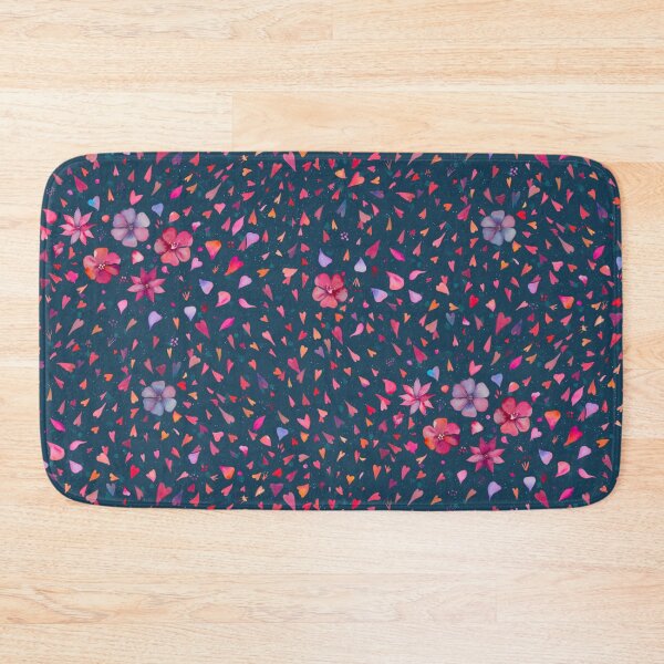 Item preview, Blue Hearts and Petals Floral Pattern designed and sold by Sukilopi.