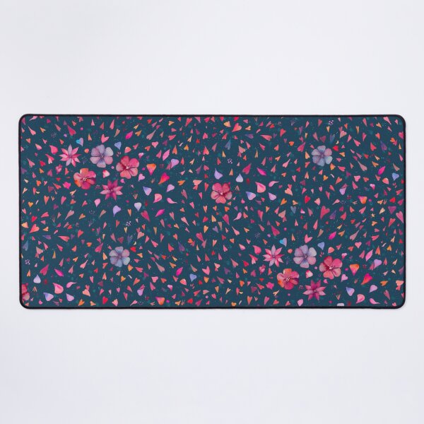 Item preview, Blue Hearts and Petals Floral Pattern designed and sold by Sukilopi.