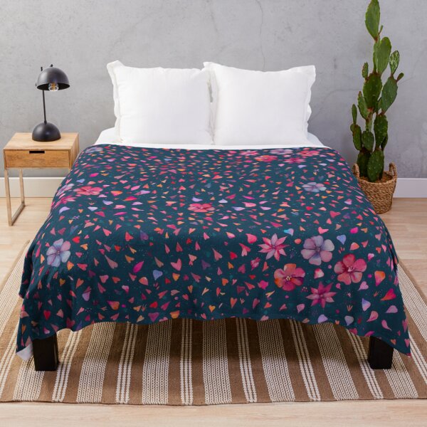 Item preview, Blue Hearts and Petals Floral Pattern designed and sold by Sukilopi.