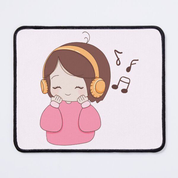 Item preview, Cute Chibi Girl Listening to Music designed and sold by elephant555.
