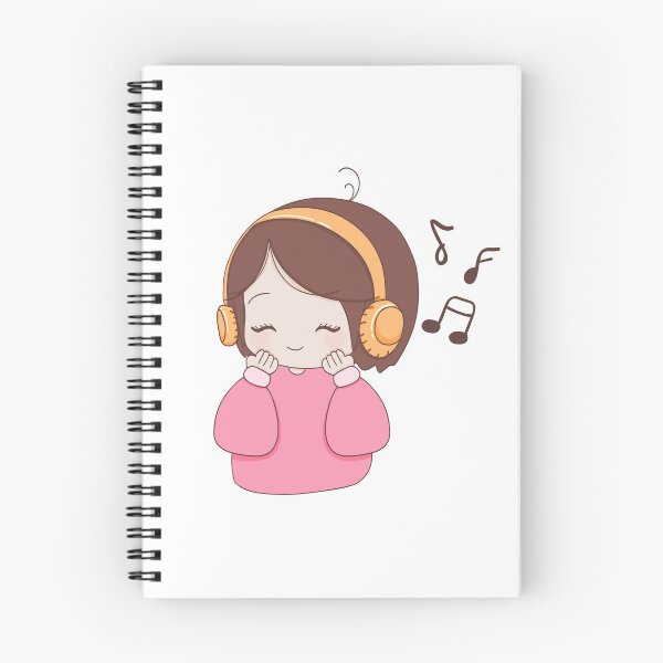 Item preview, Cute Chibi Girl Listening to Music designed and sold by elephant555.