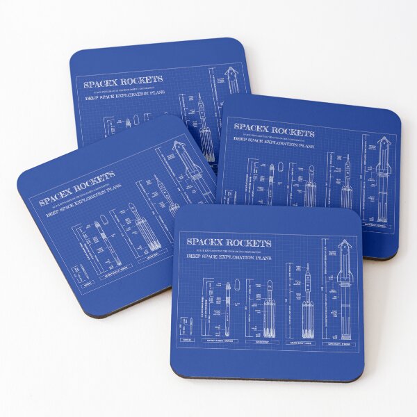 Item preview, SPACEX Rockets (Blueprint) designed and sold by BGALAXY.
