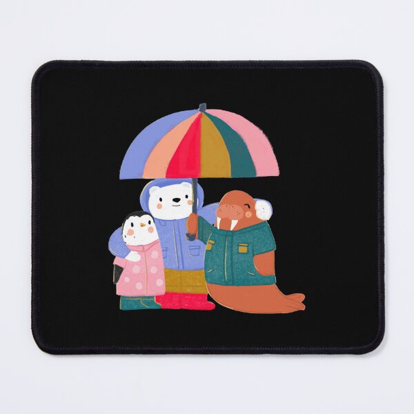 Item preview, Cute Friends with Colorful Umbrella in the Rain designed and sold by Naraatelierco.