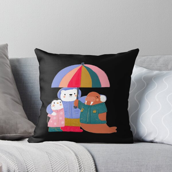 Item preview, Cute Friends with Colorful Umbrella in the Rain designed and sold by Naraatelierco.