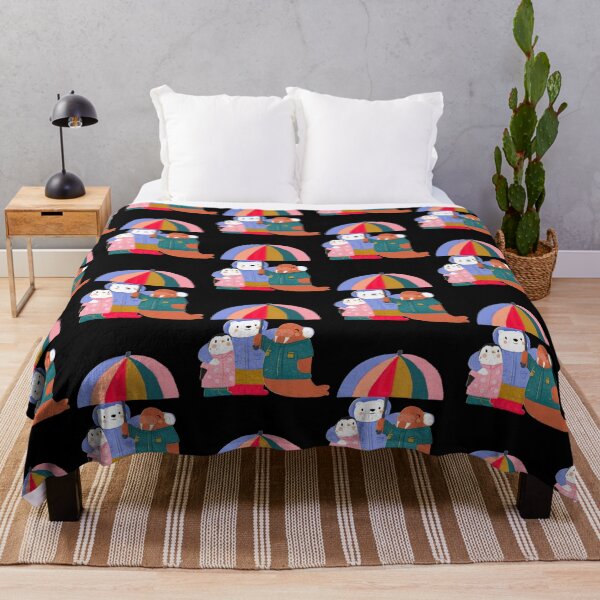 Item preview, Cute Friends with Colorful Umbrella in the Rain designed and sold by Naraatelierco.