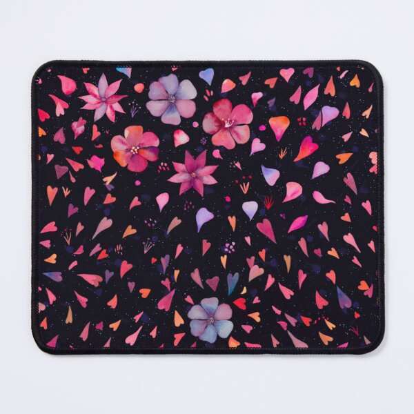 Item preview, Black Floral Hearts designed and sold by Sukilopi.