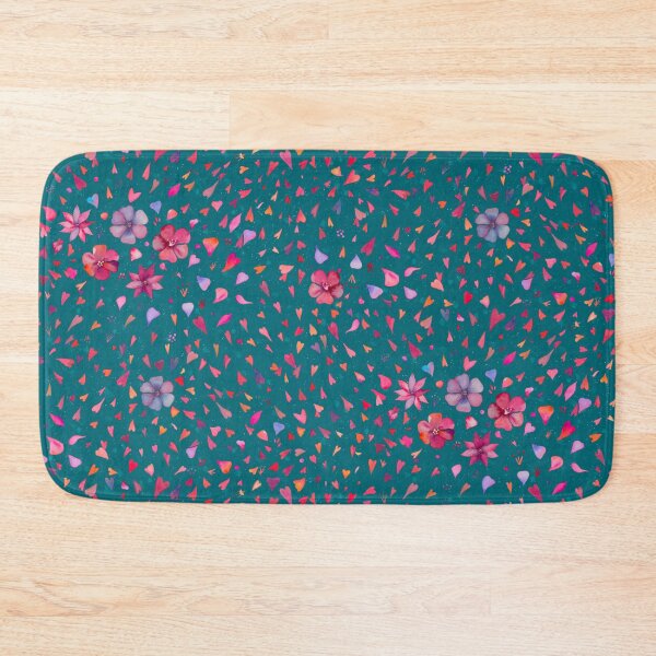 Item preview, Teal Floral Hearts designed and sold by Sukilopi.