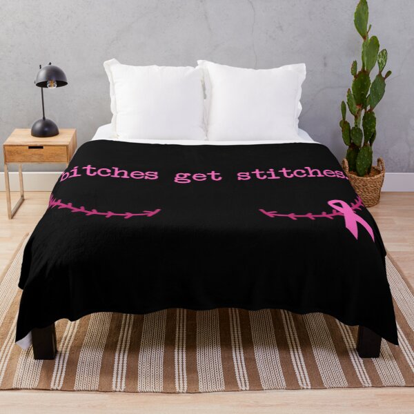 Item preview, Bitches Get Stitches Bold Pink Awareness Statement designed and sold by StanaLuis.