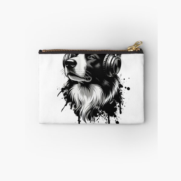 Item preview, Border Collie Music Lover with Headphones designed and sold by MWProject.