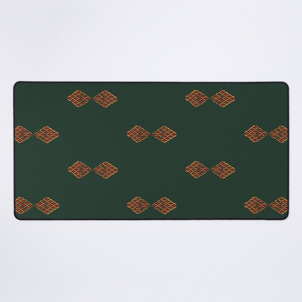 Item preview, Art Deco Geometric Diamond Lattice Pattern Forest Green designed and sold by Macramellennias.