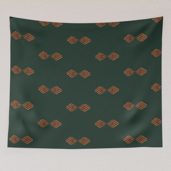 Item preview, Art Deco Geometric Diamond Lattice Pattern Forest Green designed and sold by Macramellennias.