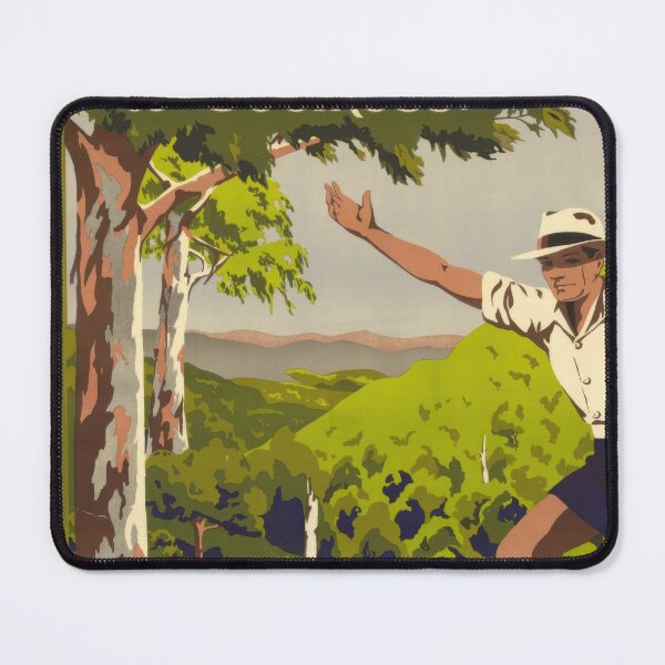 Item preview, Queensland Australia Bushwalker Vintage Travel Print designed and sold by MarkedArtPrints.