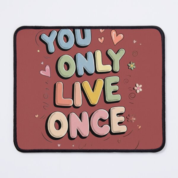 Item preview, You Only Live Once (YOLO) Typography T-Shirt | Inspirational Quote Design designed and sold by RajDeals.