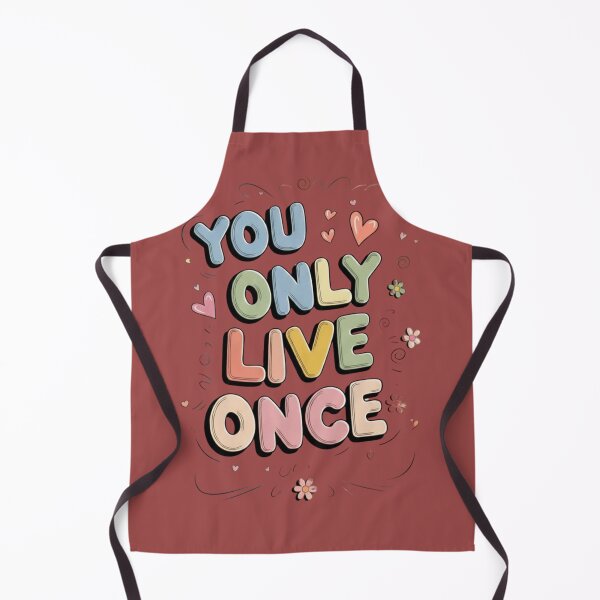 Item preview, You Only Live Once (YOLO) Typography T-Shirt | Inspirational Quote Design designed and sold by RajDeals.
