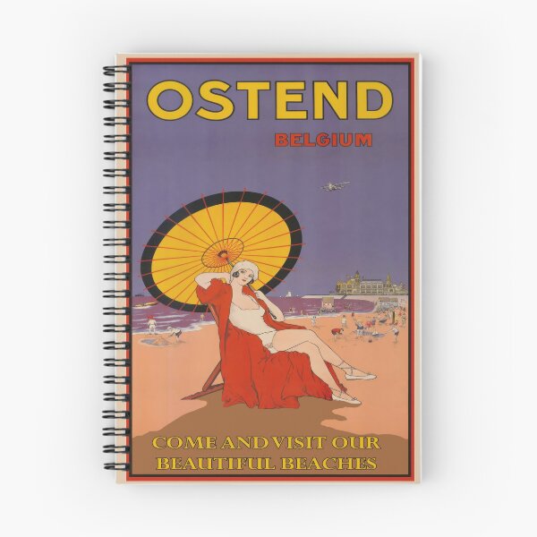 Item preview, Ostend Belgium Seaside Vintage Travel Poster designed and sold by MarkedArtPrints.