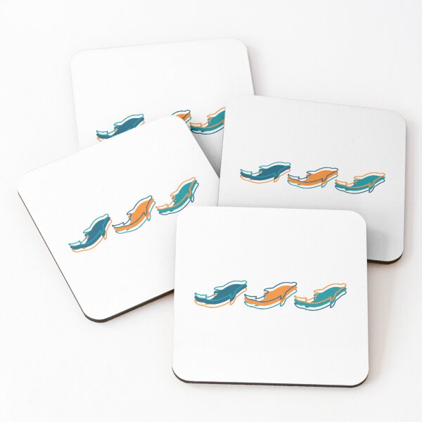 Item preview, Miami Dolphins Pattern White Background designed and sold by zarinaks.
