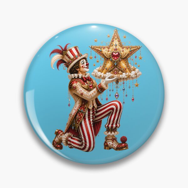 Item preview, Gift of Wishes – Magical Clown Holding a Celestial Star | Fantasy Circus Art designed and sold by sunbowjp stadio.