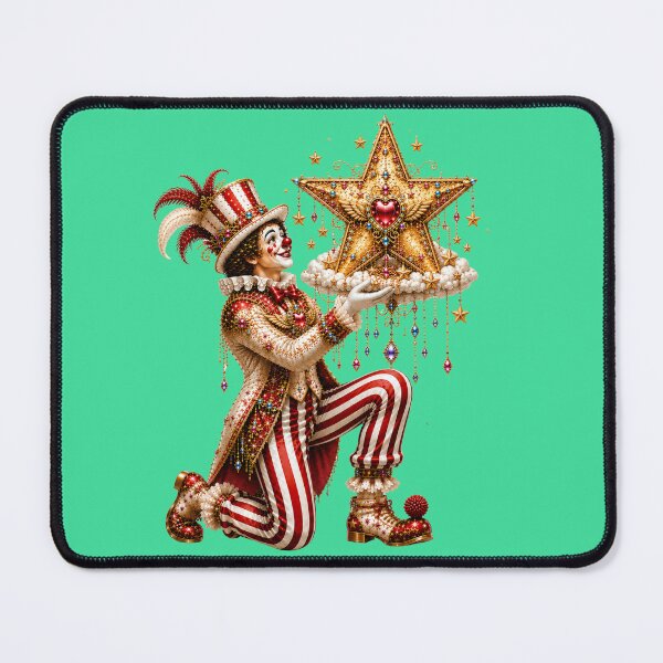 Item preview, Gift of Wishes – Magical Clown Holding a Celestial Star | Fantasy Circus Art designed and sold by sunbowjp stadio.