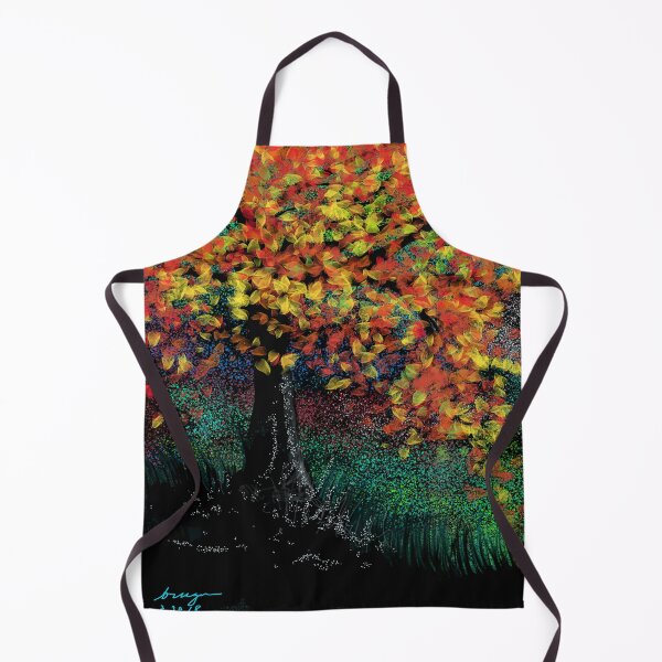 Item preview, Autumn Tree Glowing Digital Art Print designed and sold by BbCherryT.